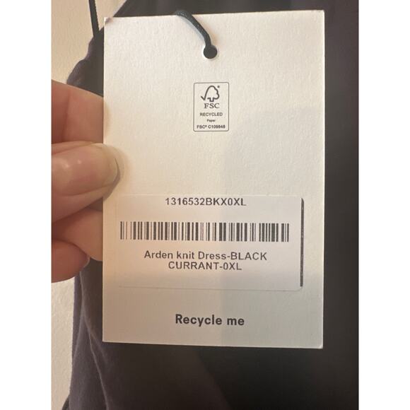 Reformation Arden Halter Knit Maxi Dress Black Currant NWT XL - Picture 6 of 9